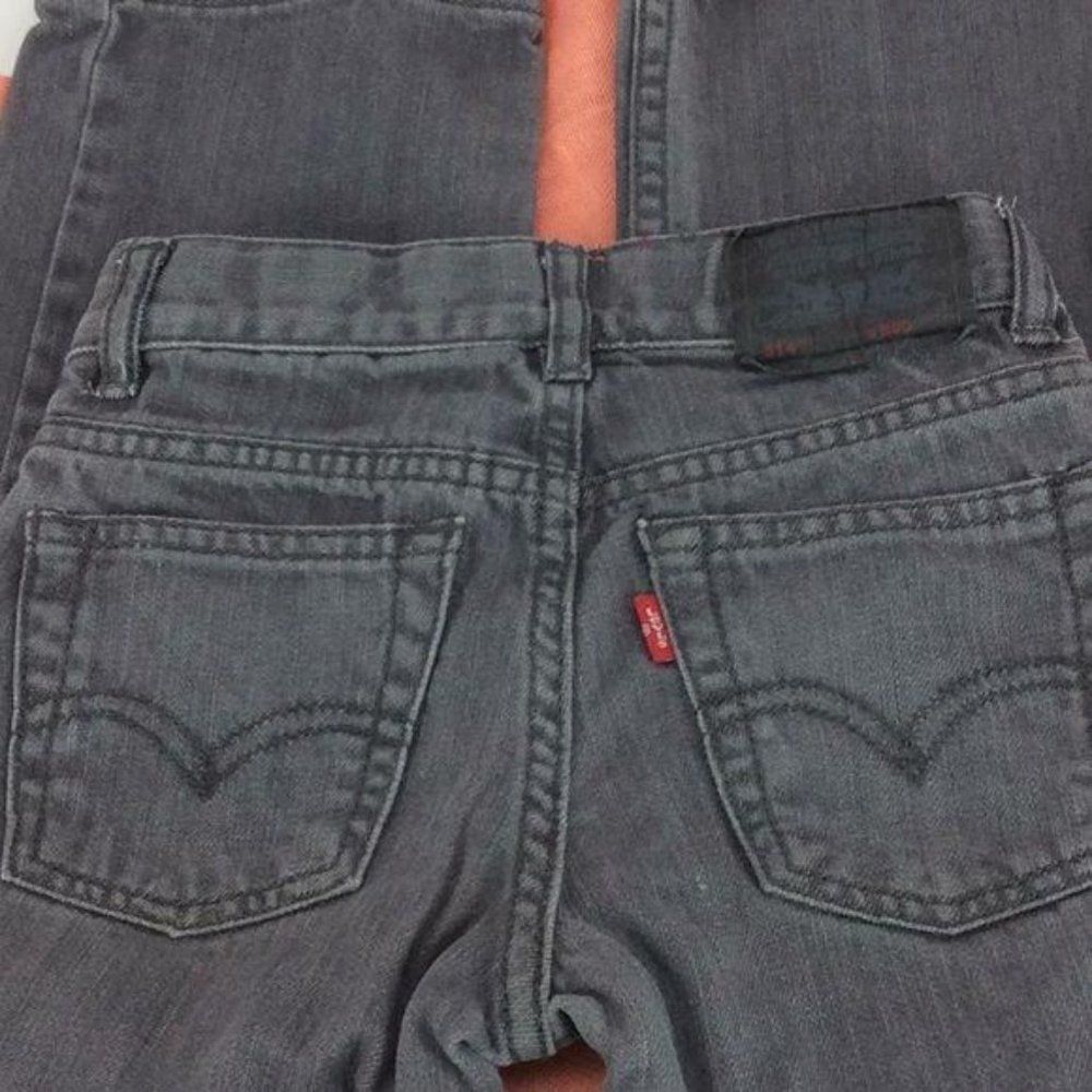 Levi's 514 Slim Straight Faded Black boys size‎ 6 regular jeans - Picture 3 of 8